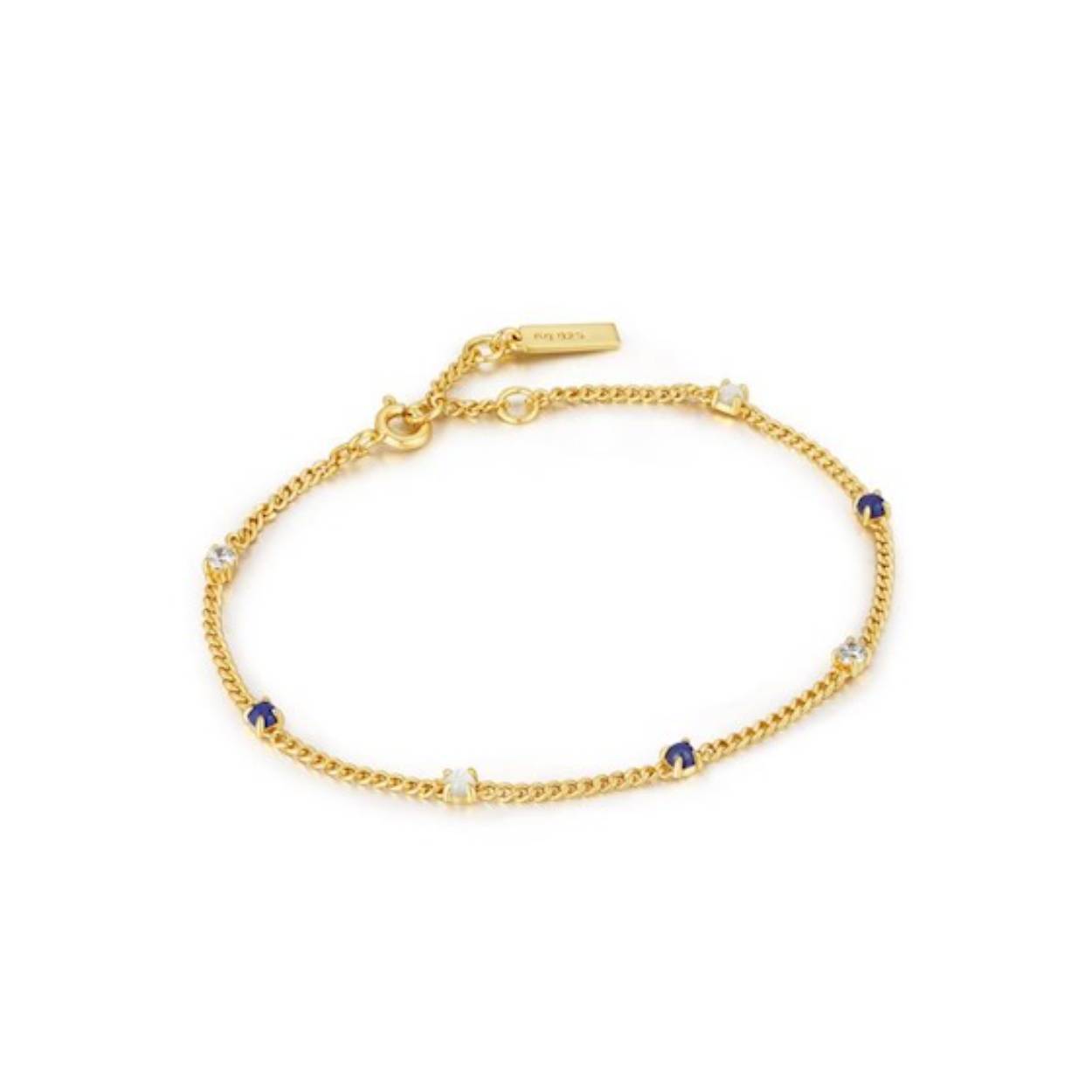 Ania haie zilver goud verguld Lapis Chain Armband