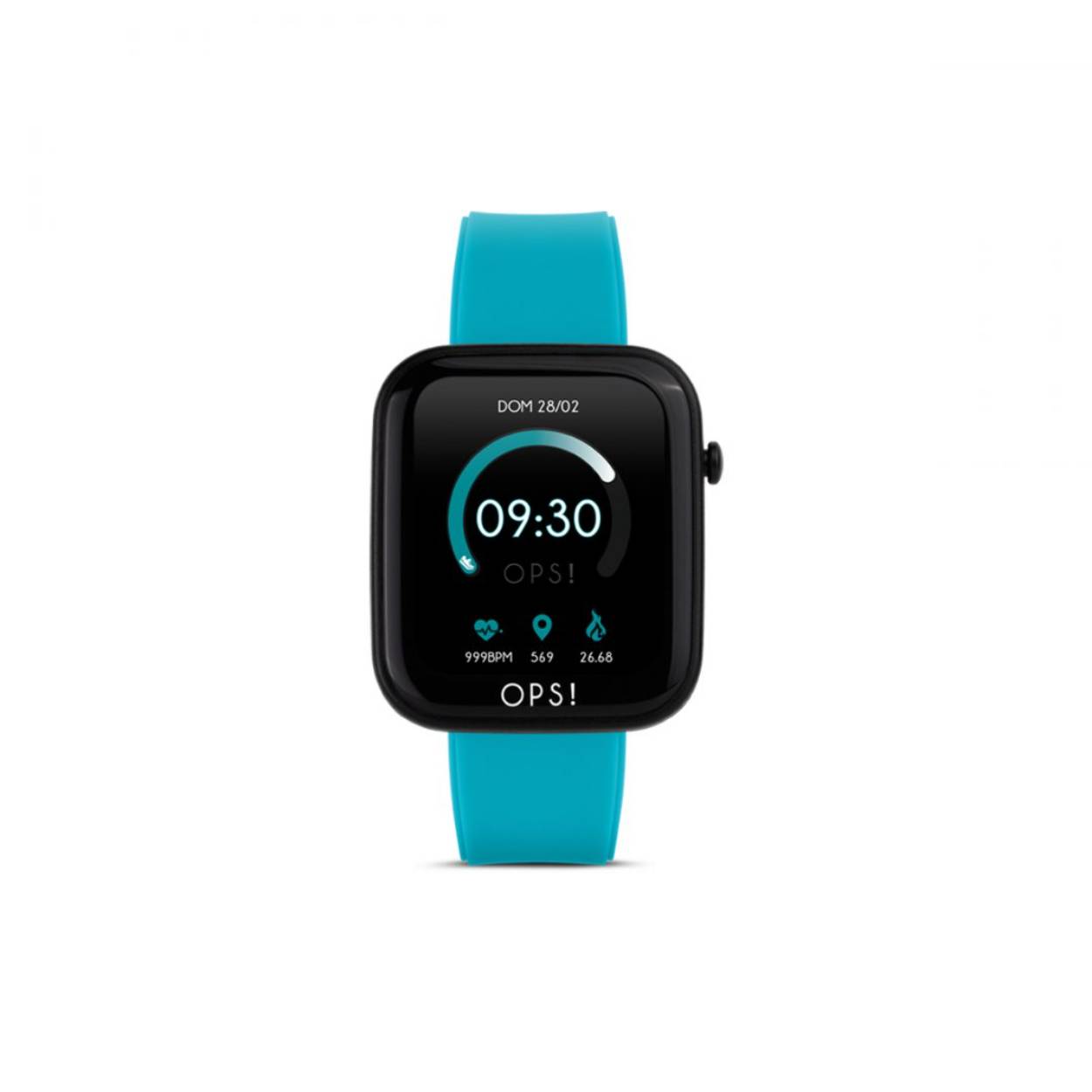 Smartwatch met ABS kast en siliconen band. Kastafmetingen 43x38x10 mm met 1,69-inch full-touch kleurenscherm. Binnenomtrek band: 180 mm tot 140 mm. Stalen gespsluiting.

Functies:
oproepwaarschuwing en melding, stappenteller, polsdetectie, calorieën, afstand, stopwatch, freq. Hartslag, bloeddruk, oxygenatie, timer, slaapmonitor, wekker, sedentaire herinnering, sport, drankwaarschuwing, afstandsbediening voor muziek, weer, shot, smartphone zoeken, aanpasbare achtergrond.