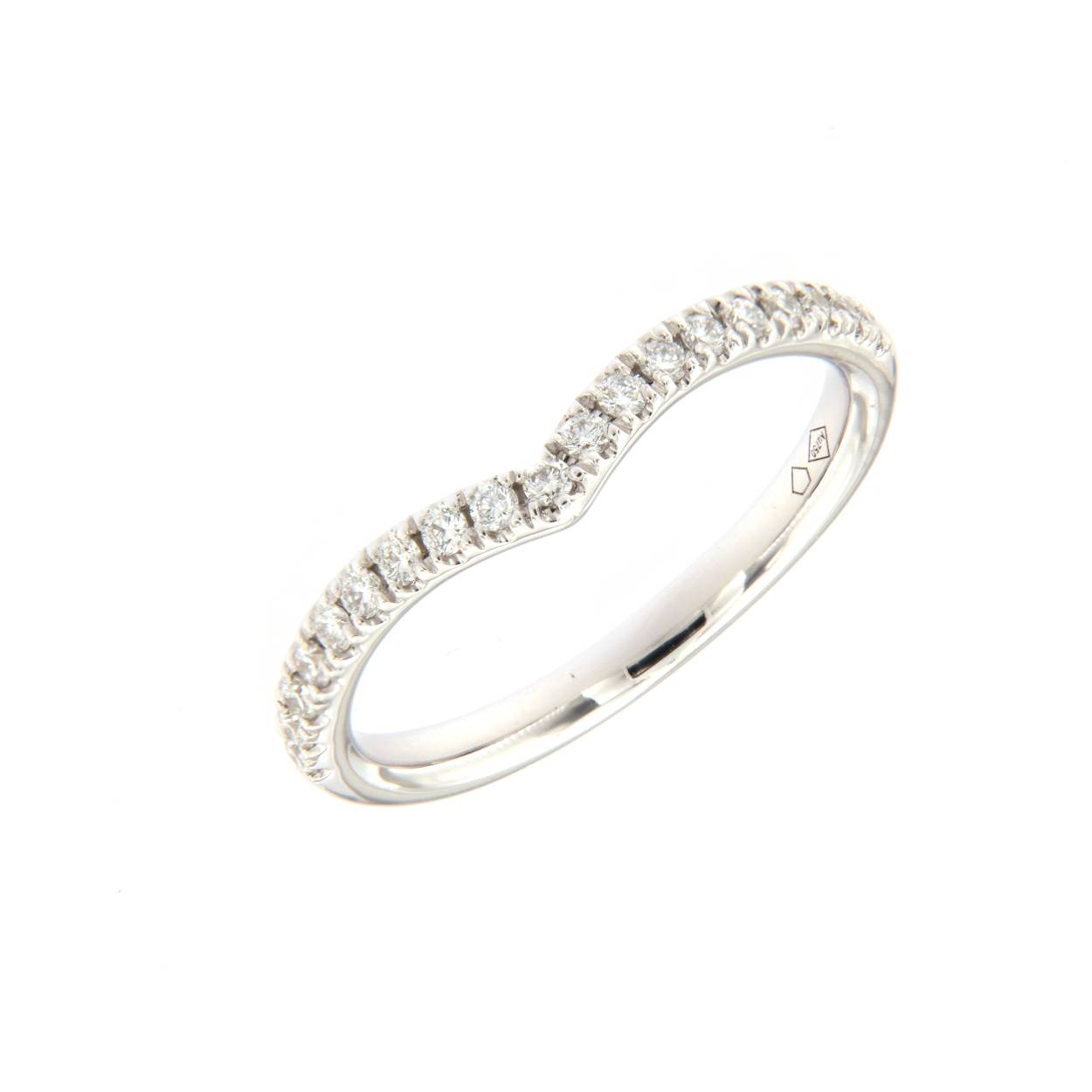 18 karaat wit gouden ring + 0.23ct briljant