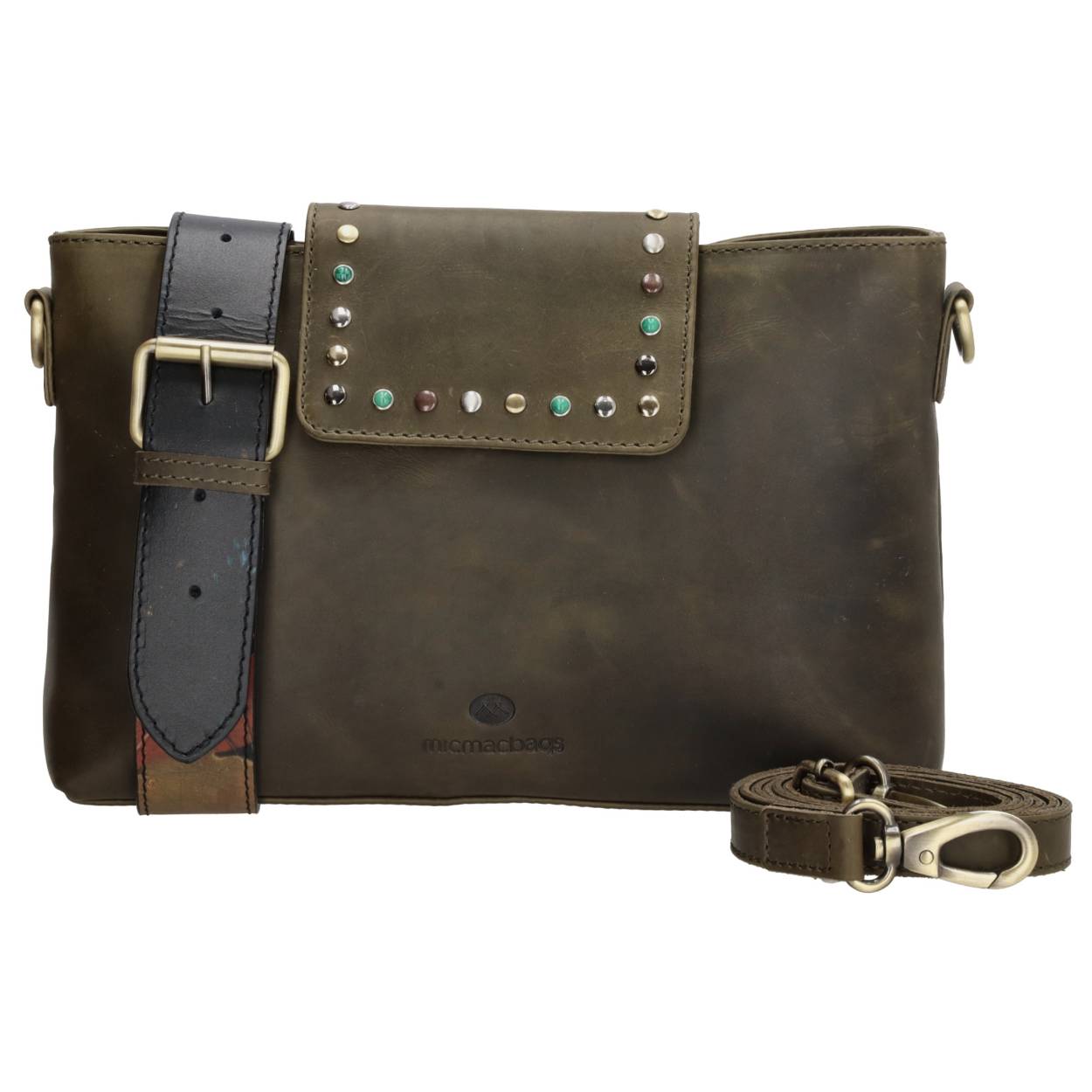 Leukerd gespot! Hoe tof is deze schoudertas uit de Masterpiece collectie van Micmacbags? Het leuke aan deze tas is dat je twee verschillende looks kunt creëren! Dit door de schouderband in de kleur van de tas te verwisselen voor de bredere schouderband met bloemen. In het hoofdvak van de tas kun jij met gemak al je essentials kwijt. Wordt dit jouw nieuwe favoriete topper? 

De Masterpiece collectie van Micmacbags is geïnspireerd op het kunstwerk 'Bloemen en een horloge van de stillevenschilder Abraham Mignon. Met de Masterpiece collectie wordt een stukje kunst aan jou doorgegeven! De tassen en portemonnees zijn gemaakt van onze cow pull up, een sterke leersoort die alleen maar mooier wordt door het te gebruiken.

De eigenschappen van deze schoudertas zijn:

Hoofdvak met ritssluiting
Achtervak met ritssluiting 
Overslag 
Twee ritsvakken
Groot insteekvak 
Twee afneembare en verstelbare schouderbanden 