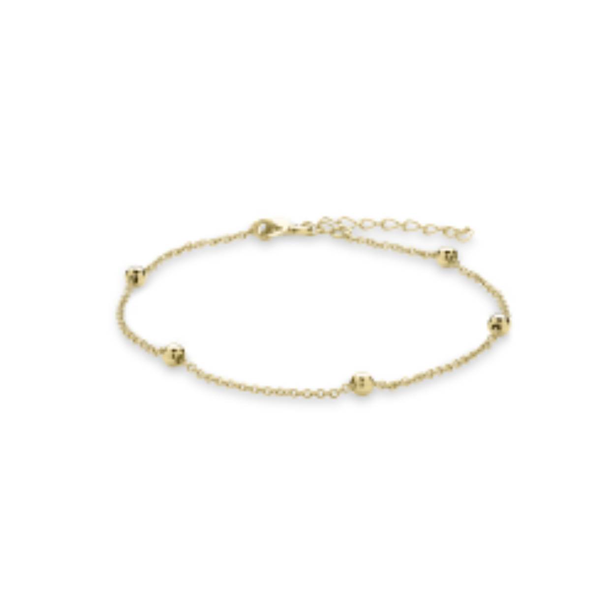 Gouden fantasie armband met bolletjes