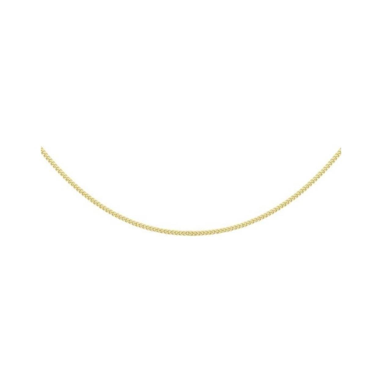 zilveren ketting geelgoud verguld 42 cm lengte gourmet schakel