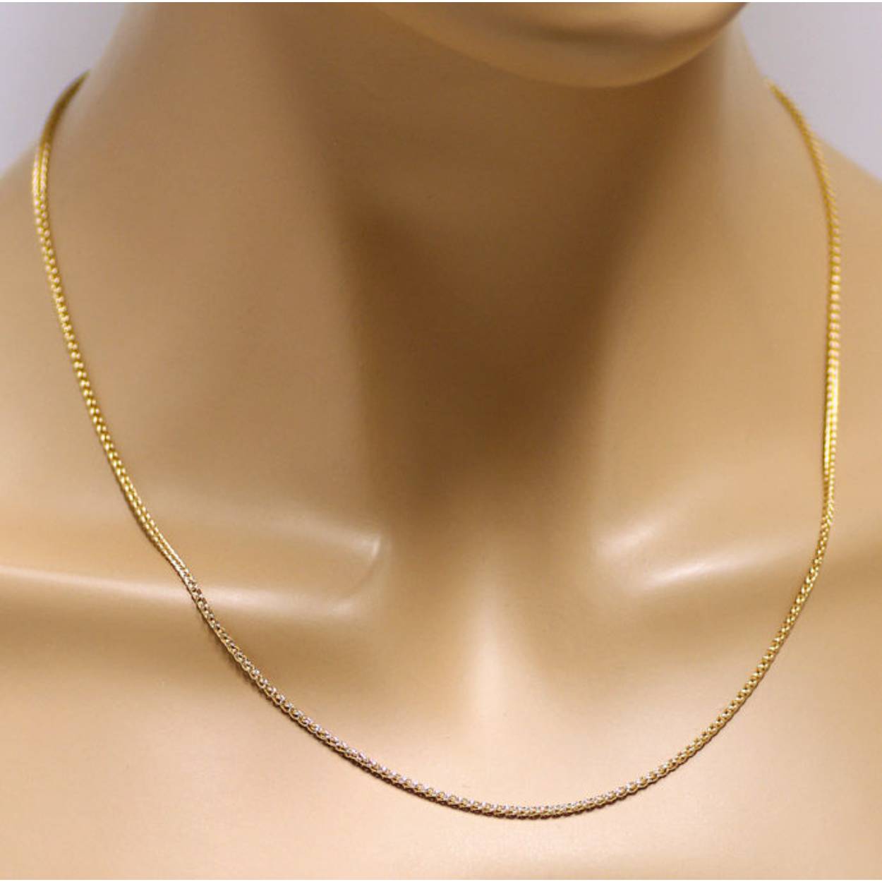 14k geelgoud zopf collier 42cm
