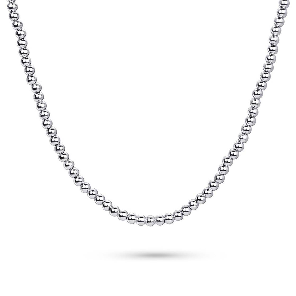 Zilver collier bollen