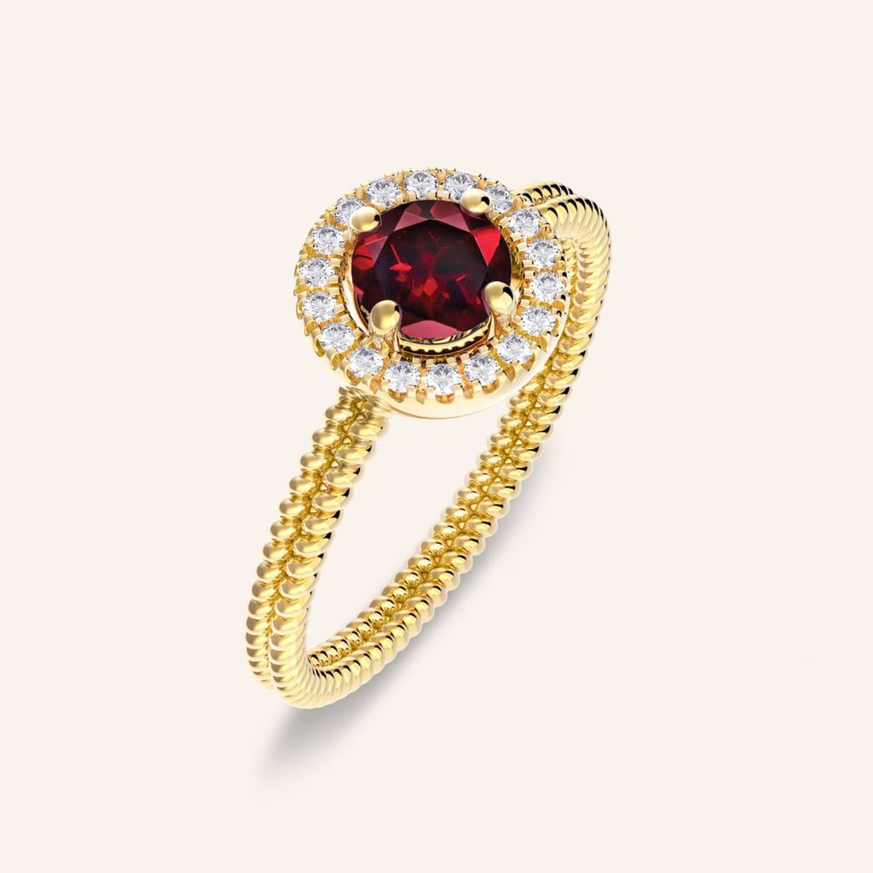 This one’s for the romantic souls. A deep red Garnet heart, paved with 18x twinkling diamonds make up for a passionate statement ring. Just like Romeo and Juliet’s eternal love, made to cherish forever. P.S.: Leo DiCap not included. 


Ref: M2363 | Ring | 925 Sterling Silver | 8.40 x 1.80 x 1.40 mm | Garnet Round Dark Red: 1pc , White Diamond: 18pc
