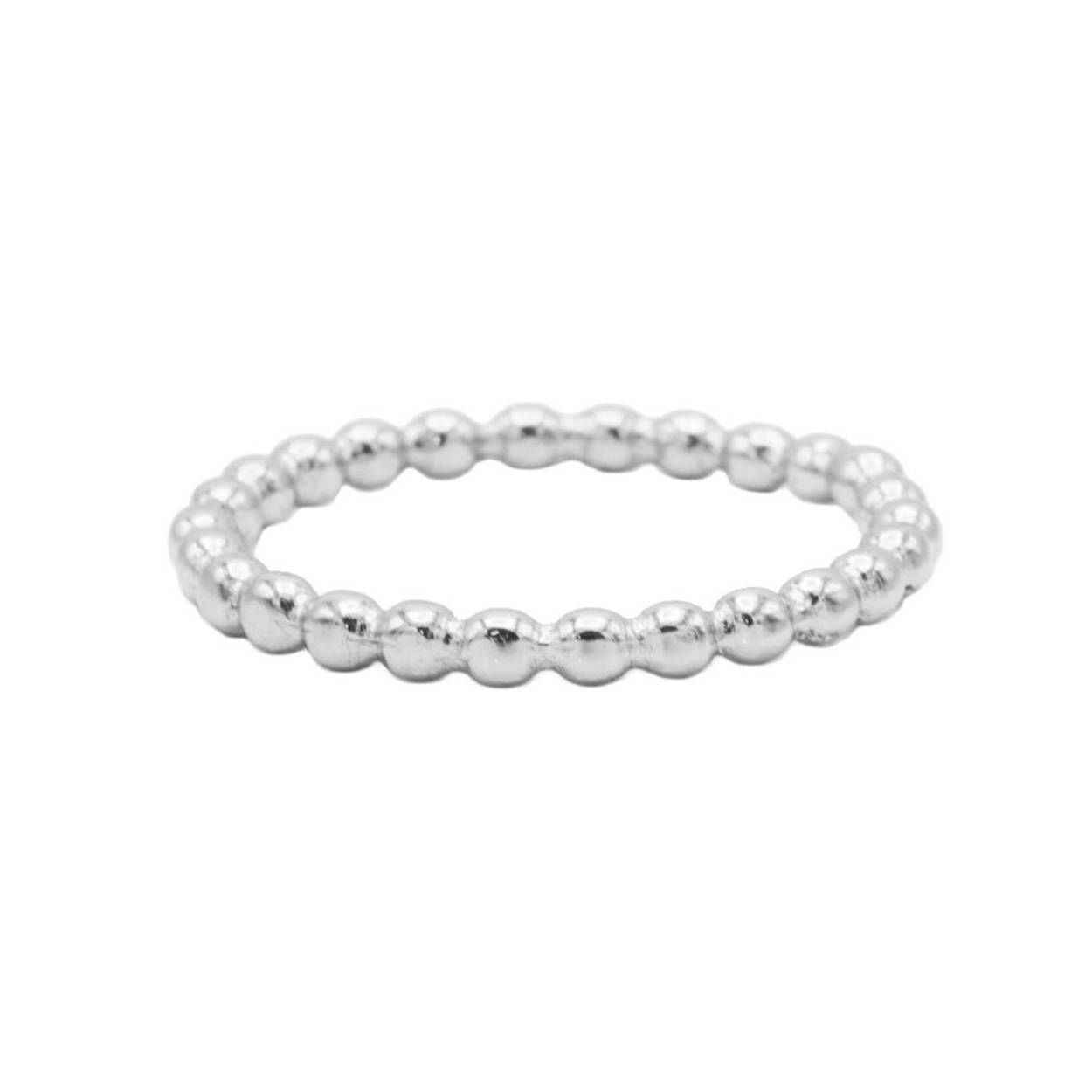 Ring Dots Plain Silver