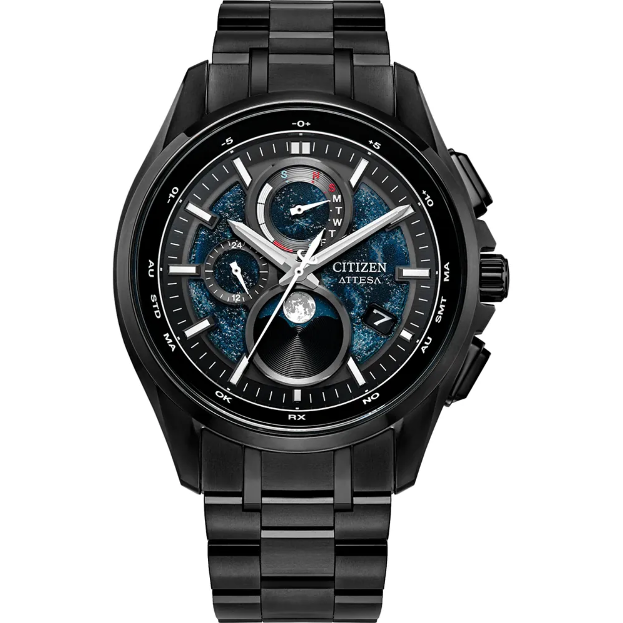 Citizen - Limited Edition 2400 stuks wereldwijd, Super Titanium BY1008-67L Attesa X Hakuto-R Horloge Cal: H874, 100m WR, Saffierglas, Moonphase, Radio Controlled