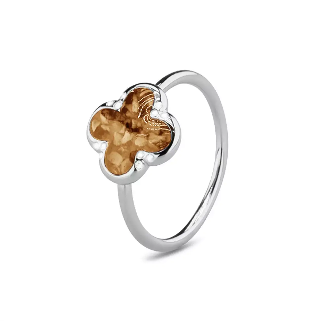 Zilveren See You ring RG009-50. Dit sieraad wordt zichtbaar aan de voorkant gevuld met as en wordt vermengd met onze speciale hars. U kunt dit helaas niet zelf. Dit word door ons verzorgd en hier kunt u bij aanwezig aanwezig zijn.