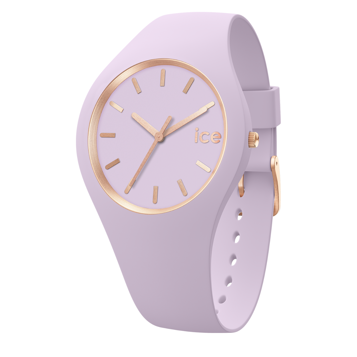 Een mooi lavendelkleurig horloge van Ice Watch. De Ice glam brushed horloges hebben een moderne pastelkleur, siliconen band, een matte afwerking van de wijzers en kast, een mineraalglas en zijn 10 ATM waterdicht.