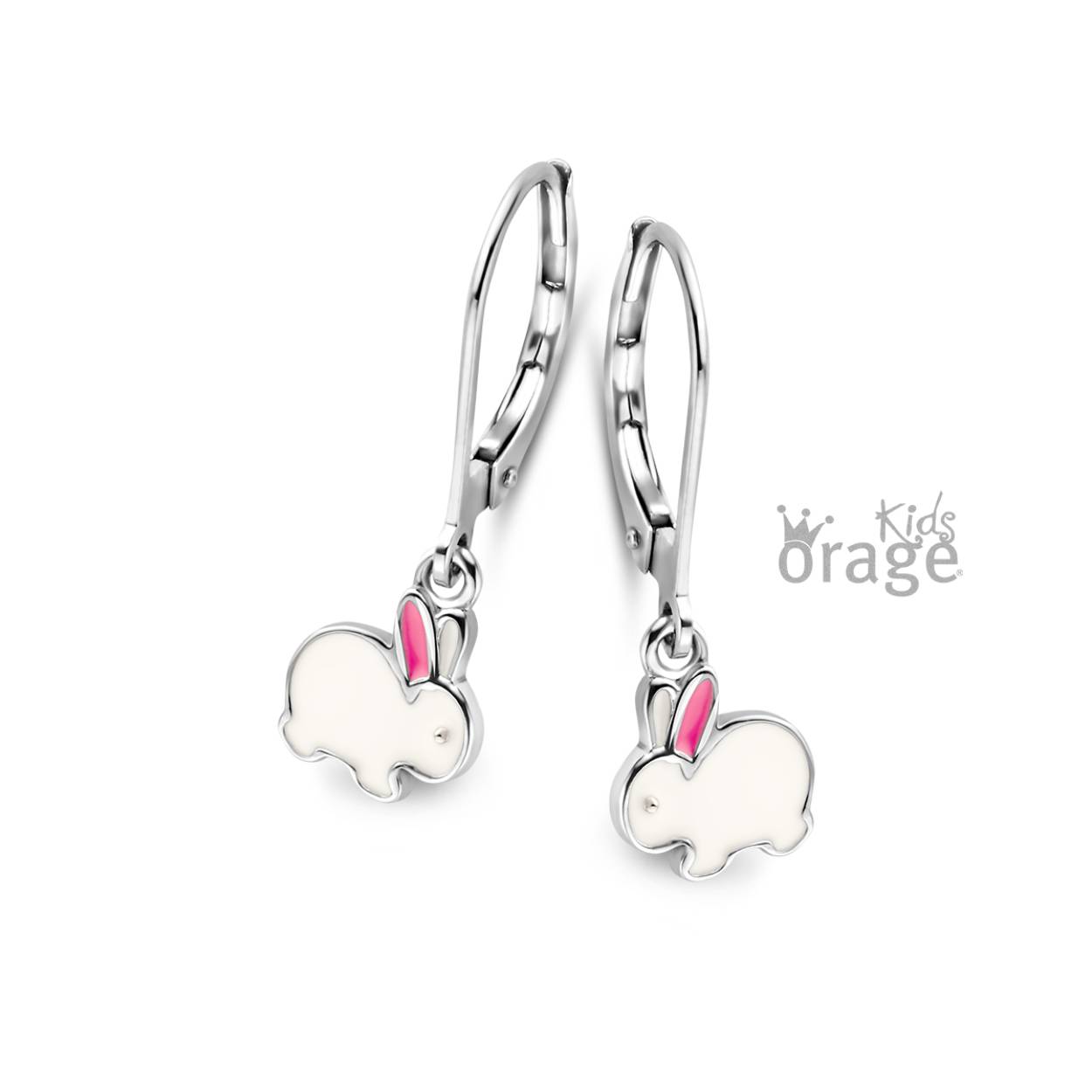 Zilveren oorhangers 'konijntje' van Orage kids
Ook verkrijgbaar als oorstekers