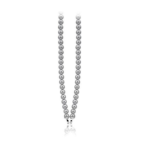 Zinzi grijs parel collier. Dit collier is zonder slot. De sloten zijn los verkrijgbaar.