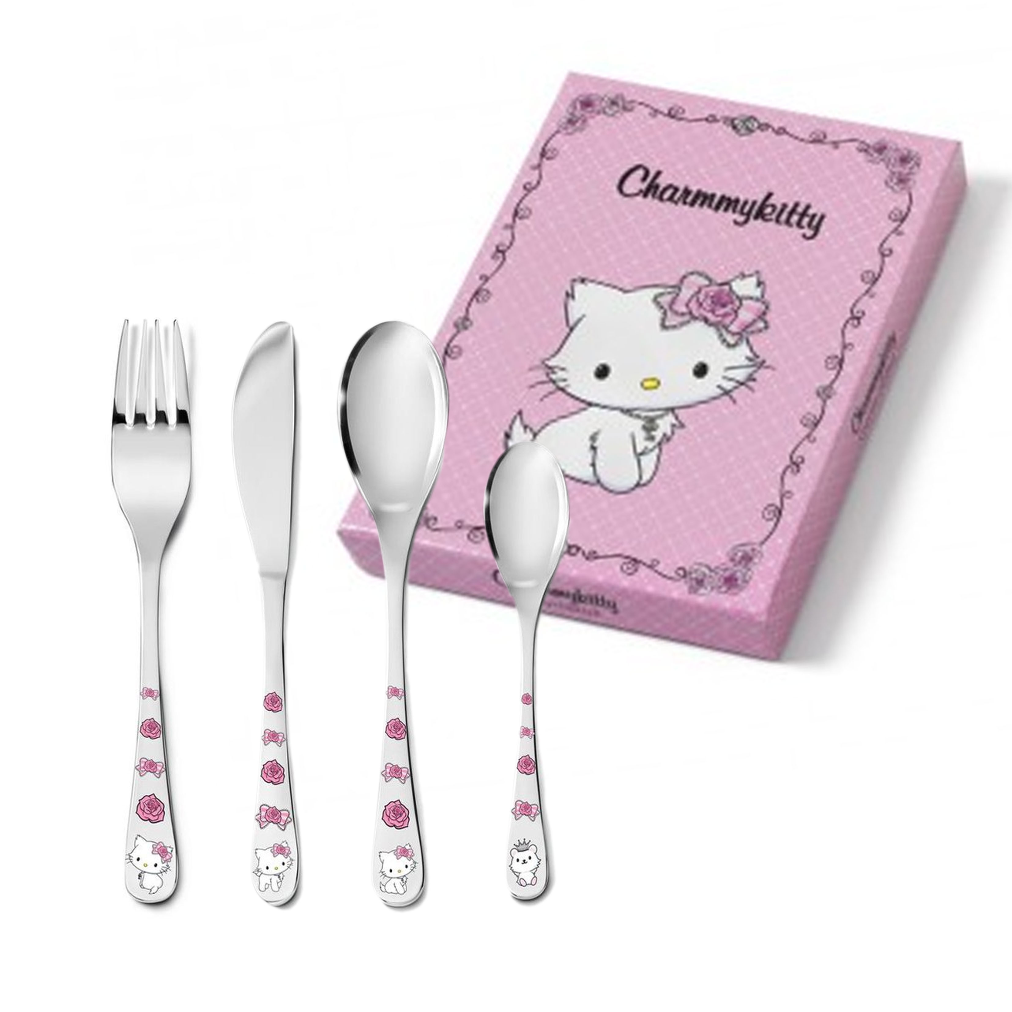 Kindercouvert Charmmykitty, 4-delig, kleur
