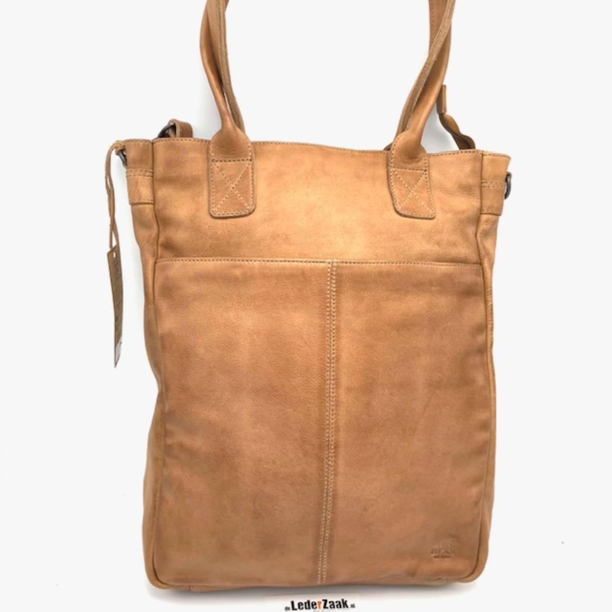 Shopper welke ook te gebruiken is als laptop tas.				Achterzijde rits, voorzijde rits, bovenkant rits.Binnenkant is voorzien van beschermd laptopvak en een afsluitbaar ritsvak					
Lange draagriem is afneembaar. 
Afmeting 40 x 30 x 10cm