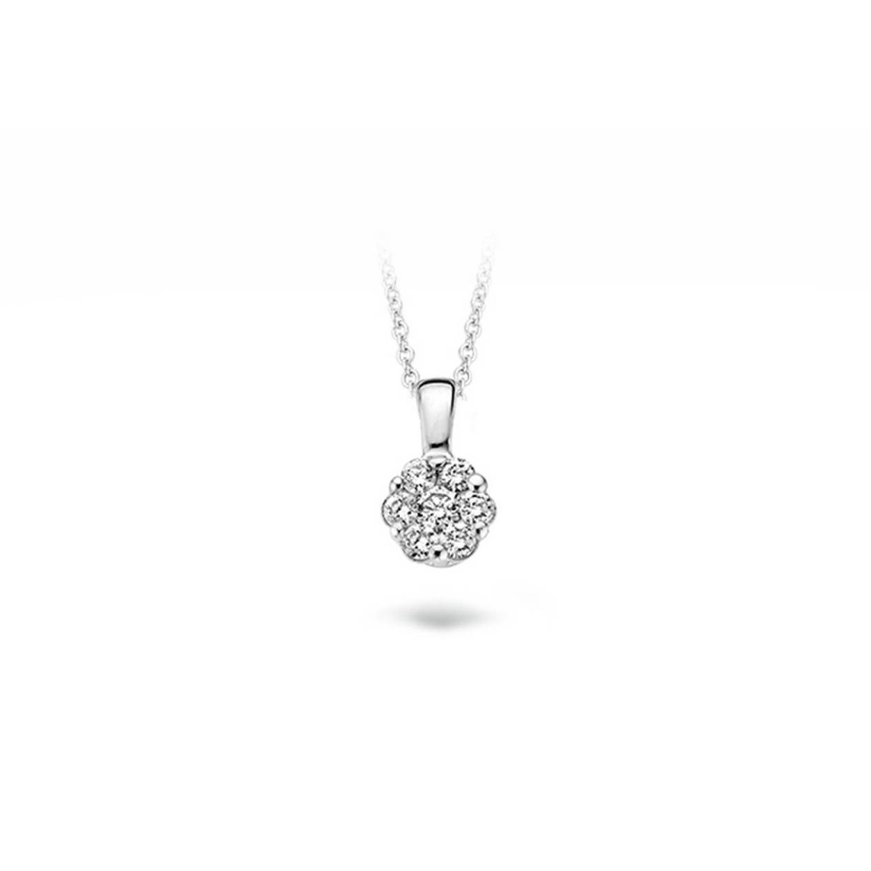 BLUSH DIAMONDS 14KRT WITGOUDEN HANGER 0.11CT