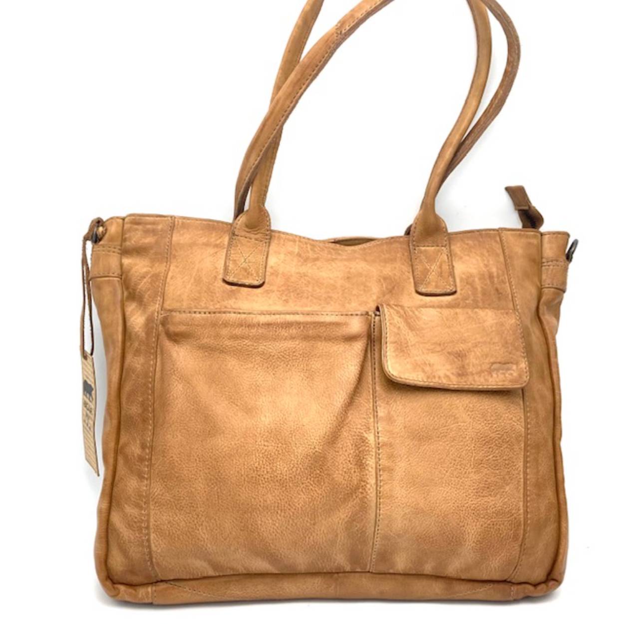Shopper of werktas? U mag het zeggen een ding is zeker u mag gezien worden met deze tas. Tas is voorzien van afneembare lange draagriem, achterrits, toprits en twee 									
voorvakken met rits. 
Binnenkant is voorzien van laptopvak en een rits vak.						
Laptop max 15 inch. 
Afmeting: 30 x 40 x 11 cm