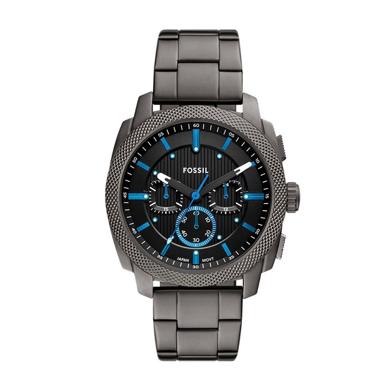 Het horloge beschikt over een quartz uurwerk. Deze prachtige wijzerplaat is zwart met blauwe facetten en is afgedekt met kwalitatief mineraalglas. De horlogekast is gemaakt van rvs en heeft een diameter van 44 mm. De kleur van deze horlogeband is donker grijs en heeft een breedte van 22 mm. De horlogeband is gemaakt van rvs . Met dit prachtige horloge ben je elke dag op de hoogte van de juiste tijd!