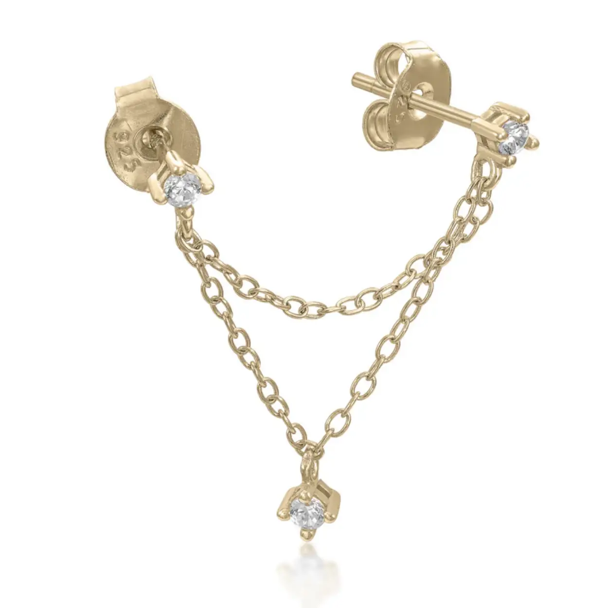 Gold plated silver piercing design chains. Do you want to set a trend? We have many proposals for you... Gold plated silver piercings with chains design. 