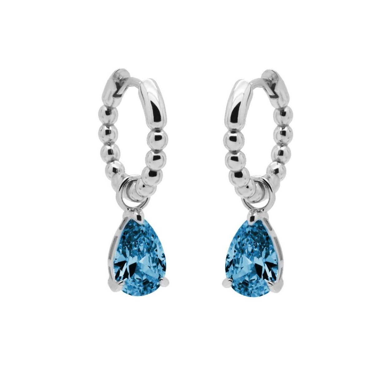 Karma Oorbellen Zirconia Anna Blue Silver