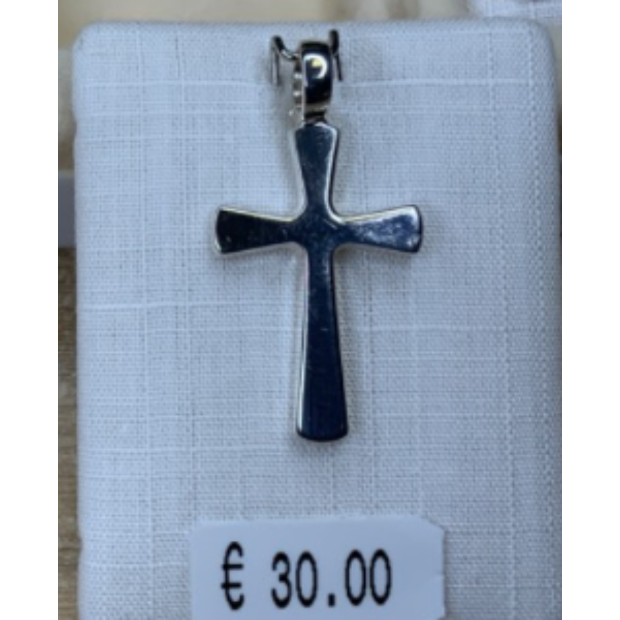 Zilver kruisje glans 