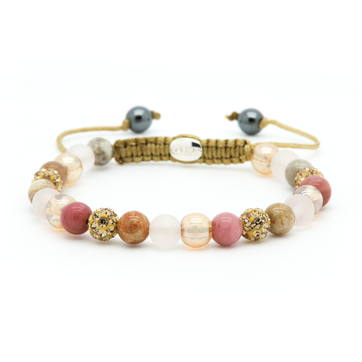 Karma armband, Spiral Teddy (gold crystal) XS