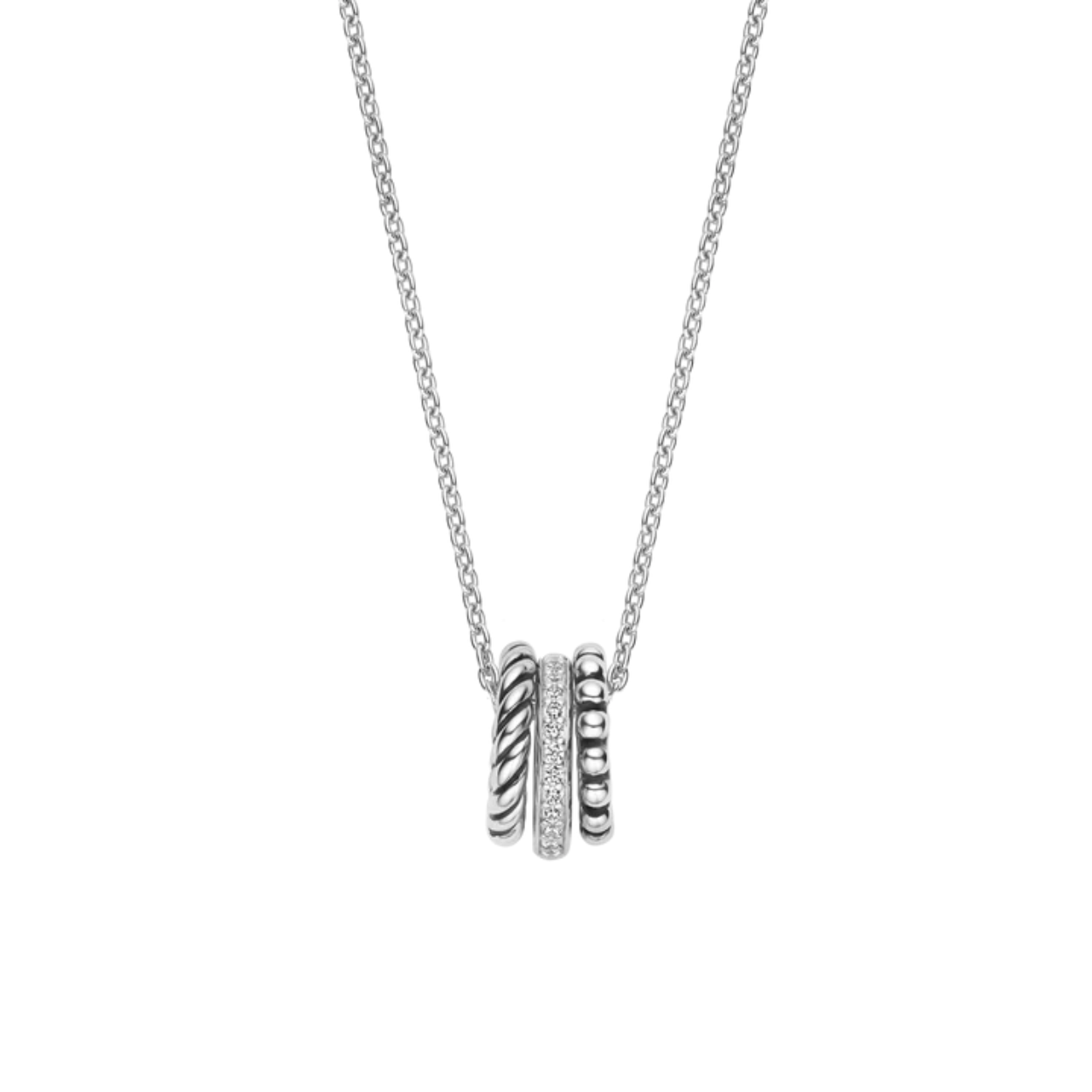 Ti sento Collier Zilverkleurig met hanger