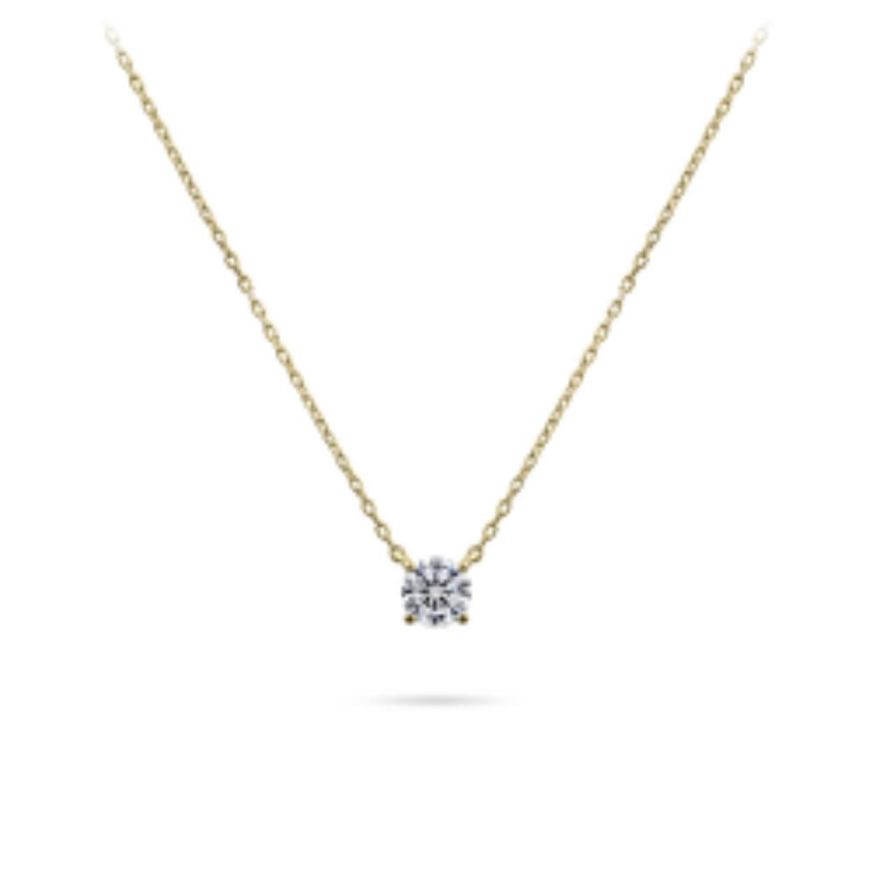 14 karaat gouden ketting met een vierkante zirconia hanger