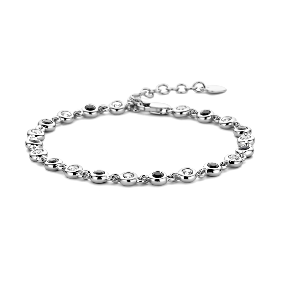 Rosa di Luca armband zilver zirkonia w/z