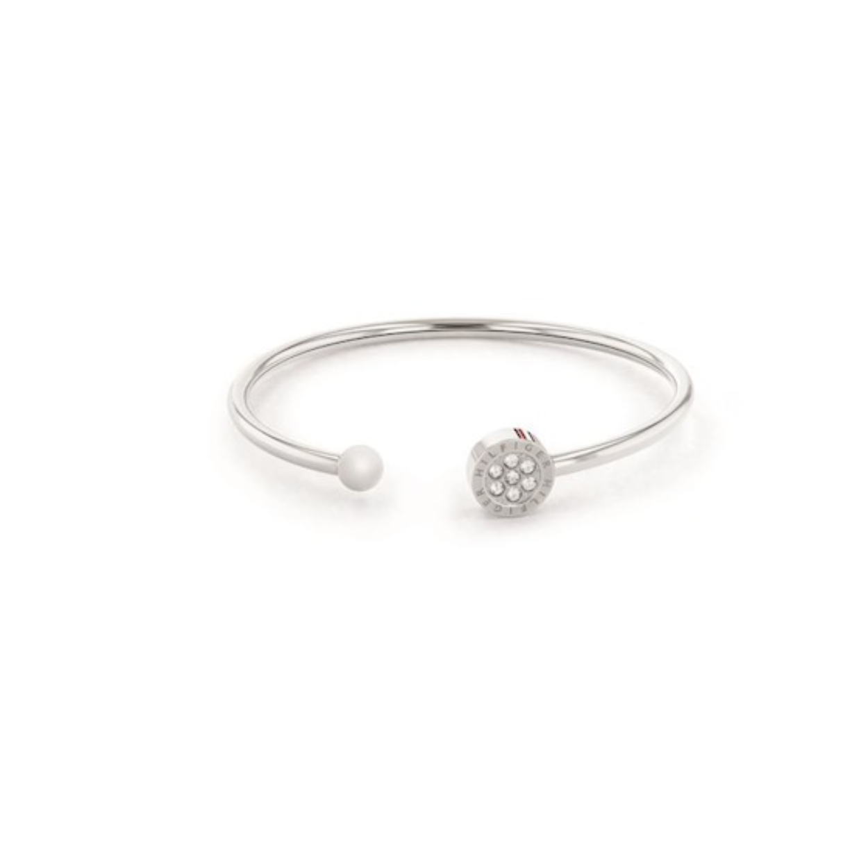 Tommy Hilfiger TJ2780570 Vrouwen Armband 6x5cm
Deze unieke armband van Tommy Hilfiger van de jewelry serie is super chic. De zilverkleurige stalen damesarmband met artikelnr. TJ2780570 is een open bangle. Op het bovengedeelte zit aan de ene kant een zilverkleurig bolletje en aan de andere kant een plaatje met in het midden kristallen en in de buitenrand de merknaam Tommy Hilfiger gegraveerd. 

Het merk:
Tommy Hilfiger is wereldwijd één van de grootste designer lifestyle merken en is internationaal bekend om haar classic American cool stijl. De sieraden zijn voor dames en heren met een eigen stijl, die niet bang zijn om dit aan de wereld te laten zien.

Specificaties:
- Artikelnr: TJ2780570
- EAN code: 7613272435680
- Zilverkleurige damesarmband
- Materiaal: Staal
- Lengte: 6x5cm