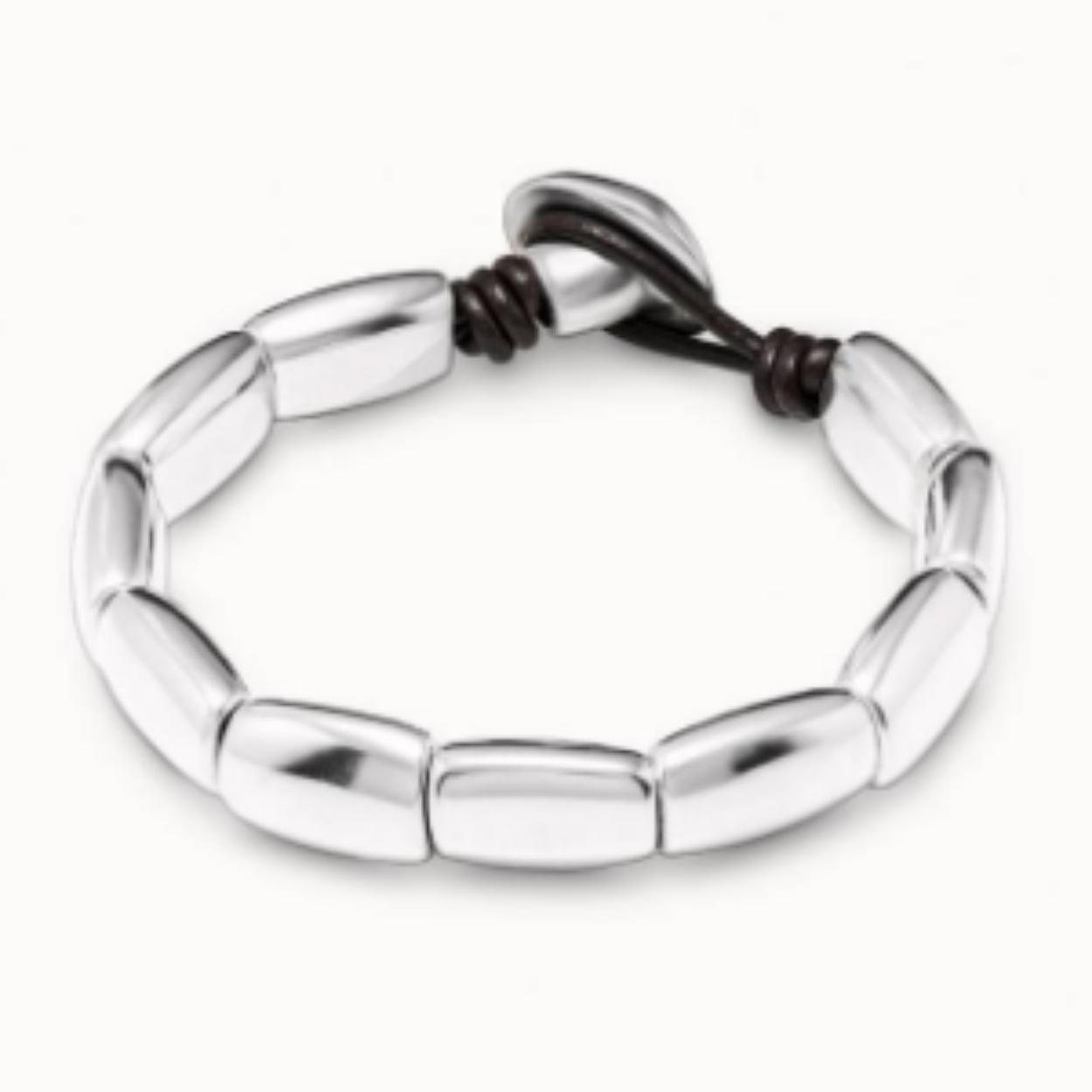 Uno de 50th verzilverd armband Petals PUL2266MARMTL0L
met KNOOPSLUITING