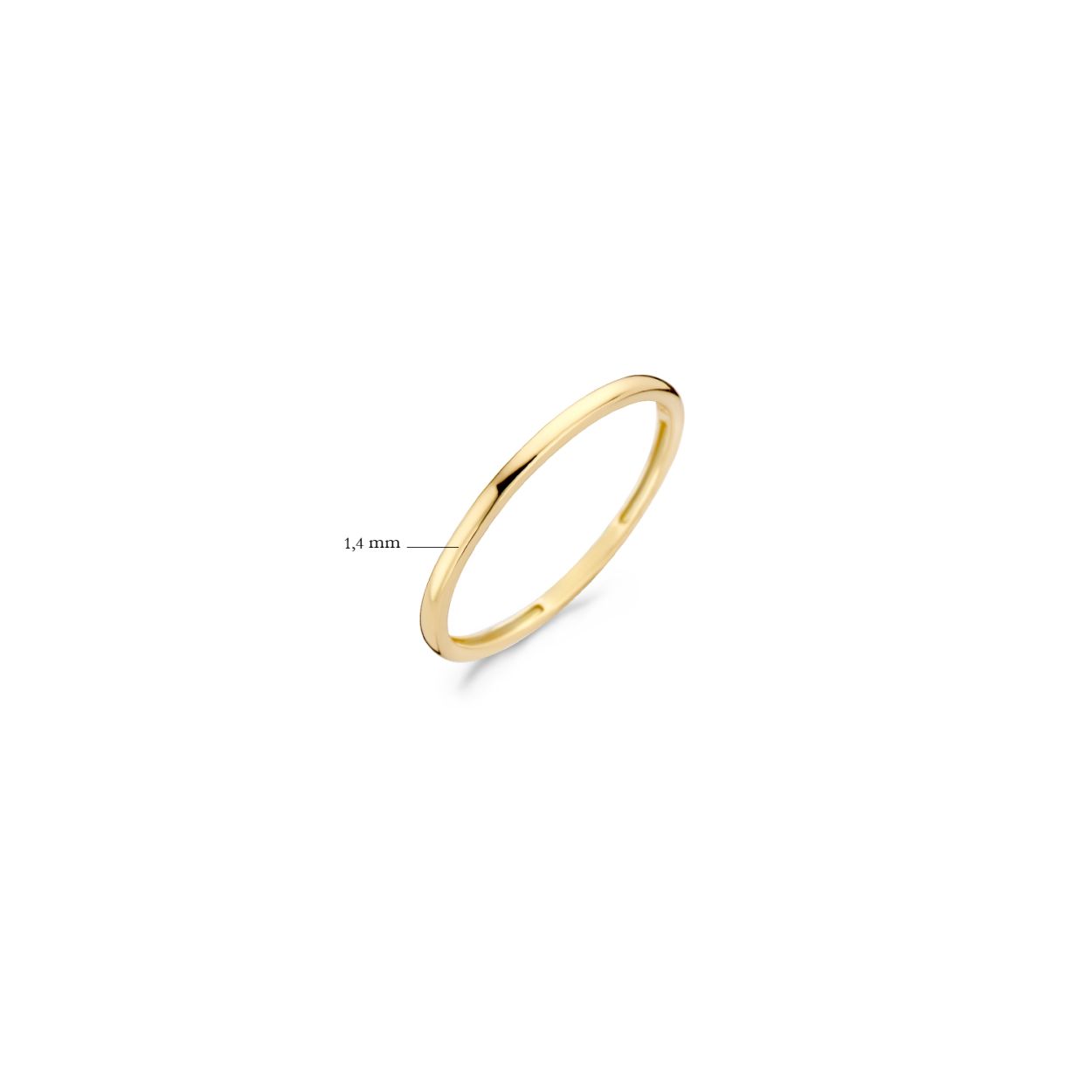 Blush minimalistische damesring van 14k geelgoud.