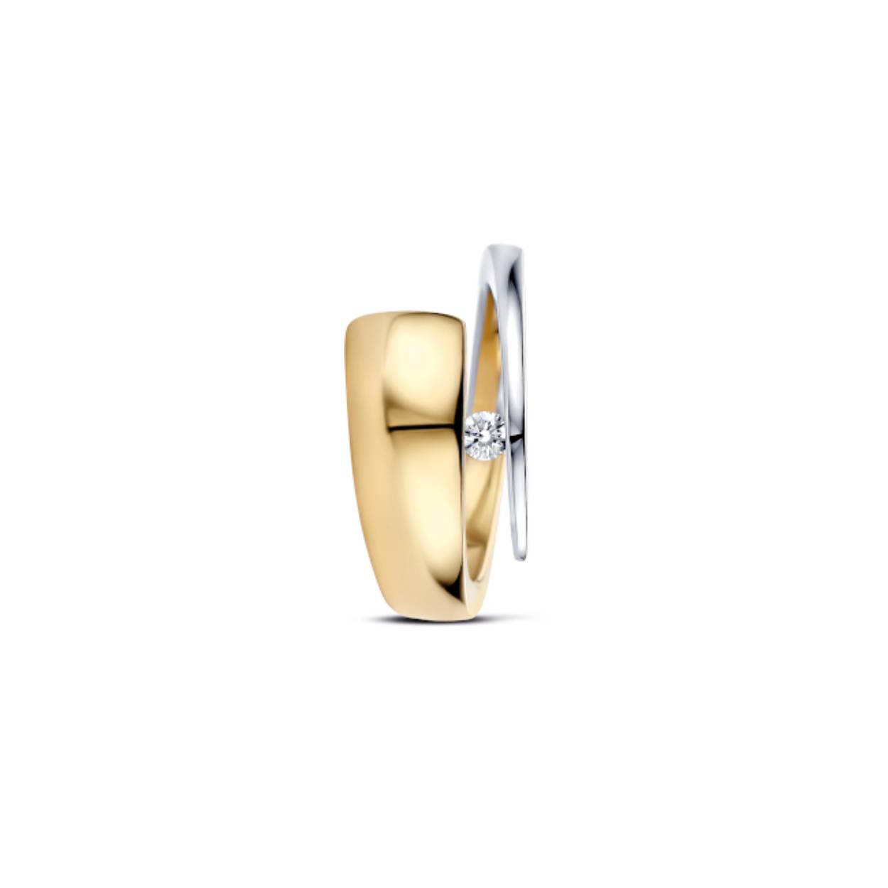 Ring model Alix (2011) gezet met 0.09ct Si/river bi color