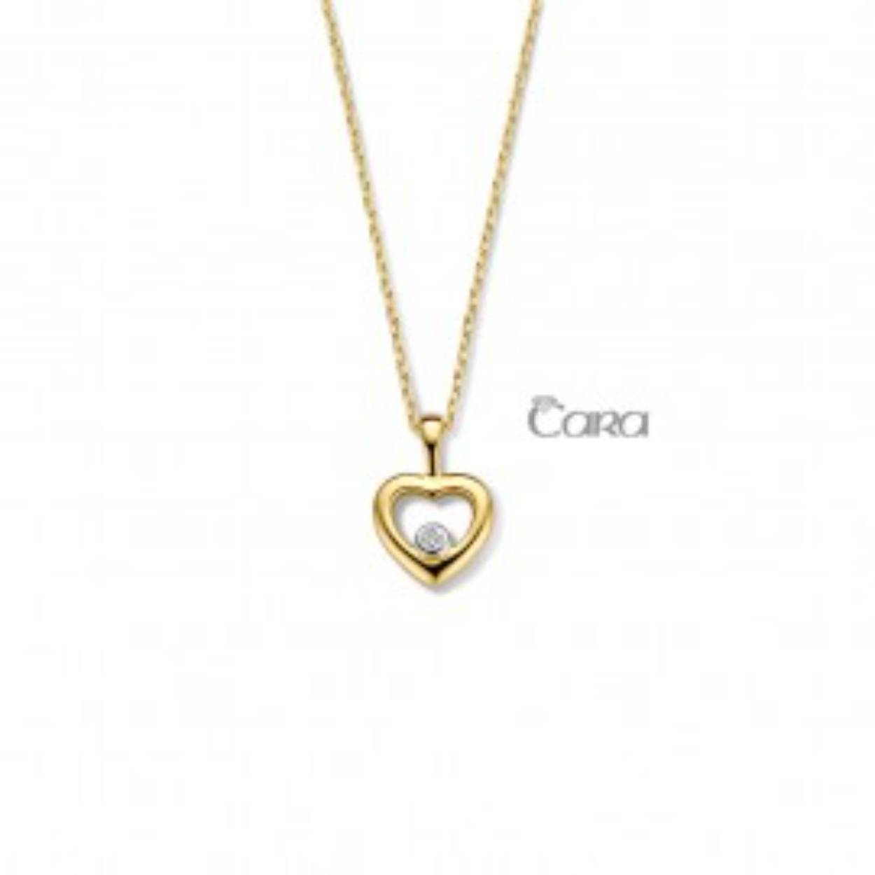 Cara hartje goud 18kt briljant 