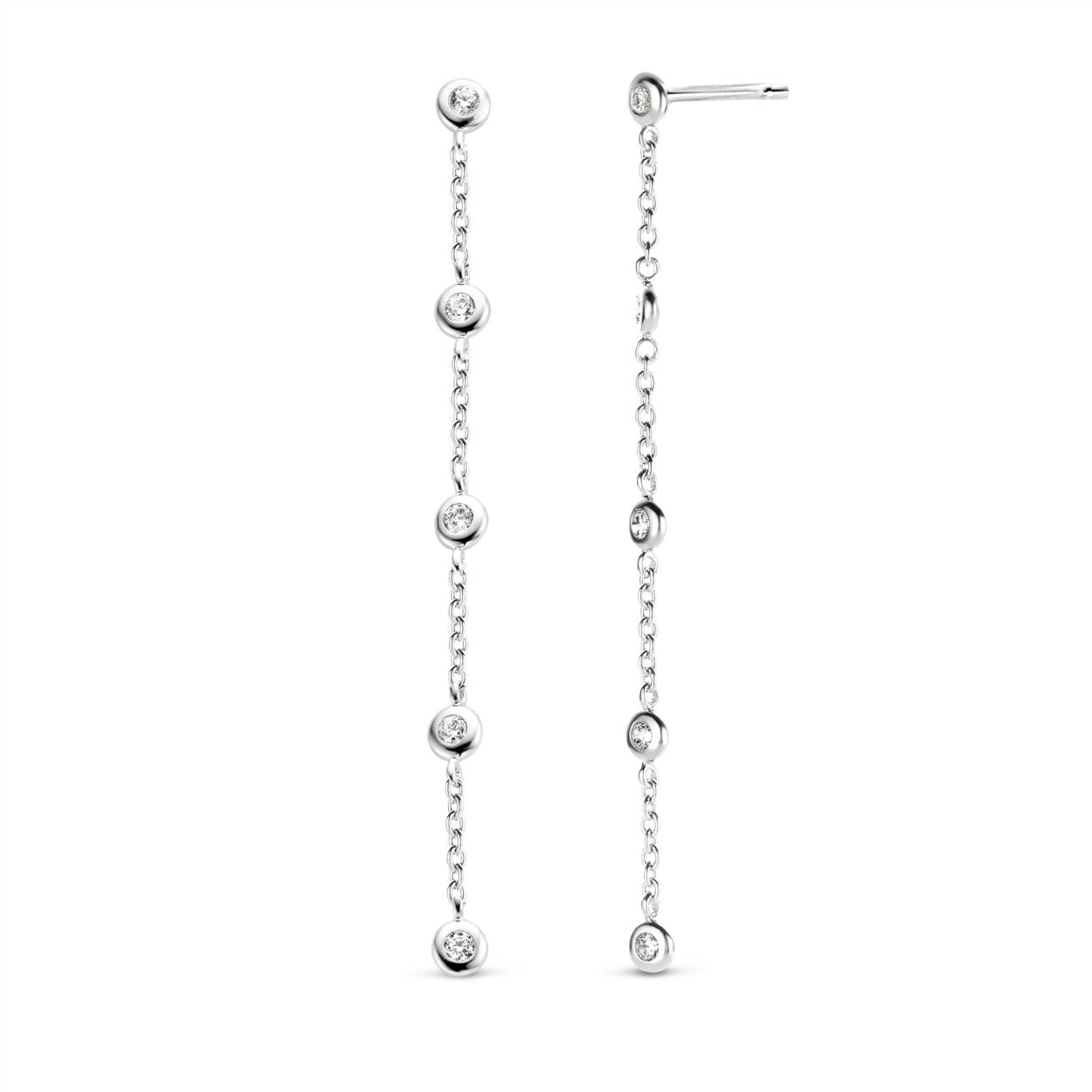 Ti Sento oorhangers, anker+ rondjes zirconia