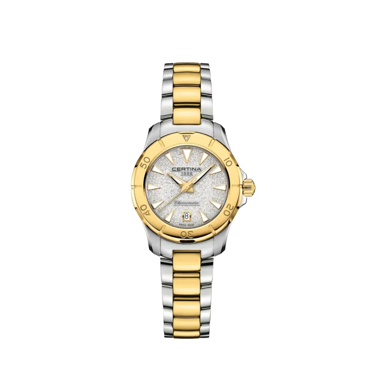 DS Action bicolor datum

Tijdsweergave Analoog

Uurwerk Quartz

Tijdfuncties Datum

Glas Saffierglas

Waterdichtheid 200m

Horlogeband Staal

Bijzonderheden COSC, Schroefkroon

