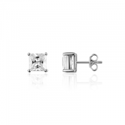 oorstekers vierkant zirconia, 7mm