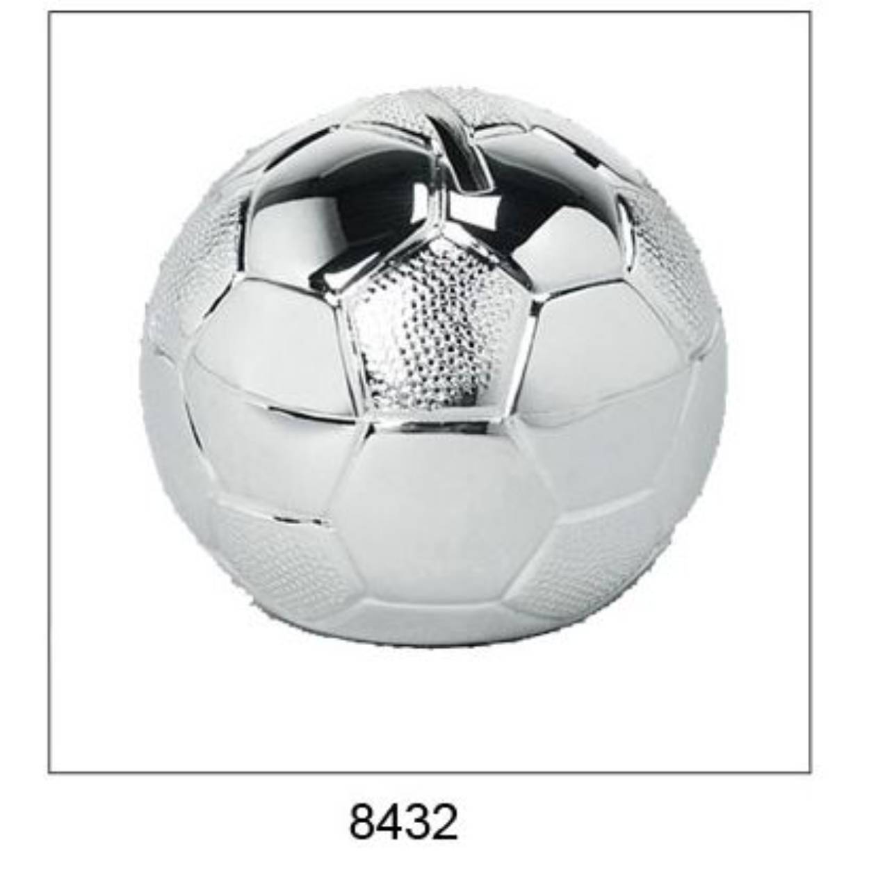 Spaarpot in de vorm van een voetbal, verzikverd