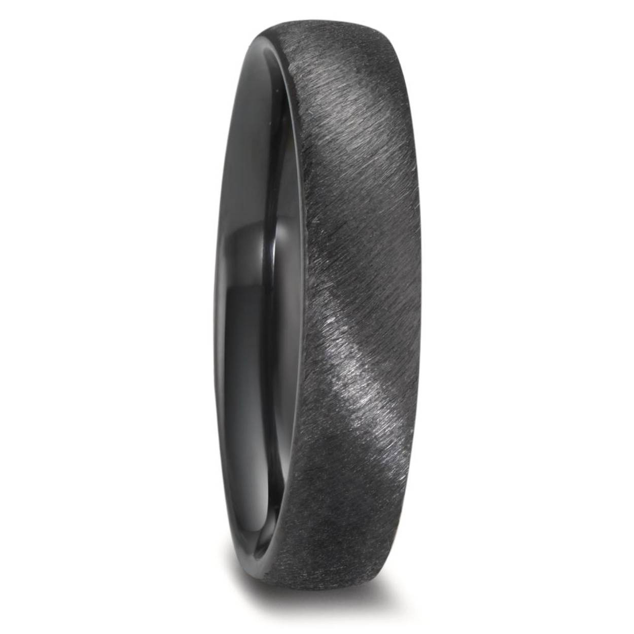 Zirconium ring zwart mat