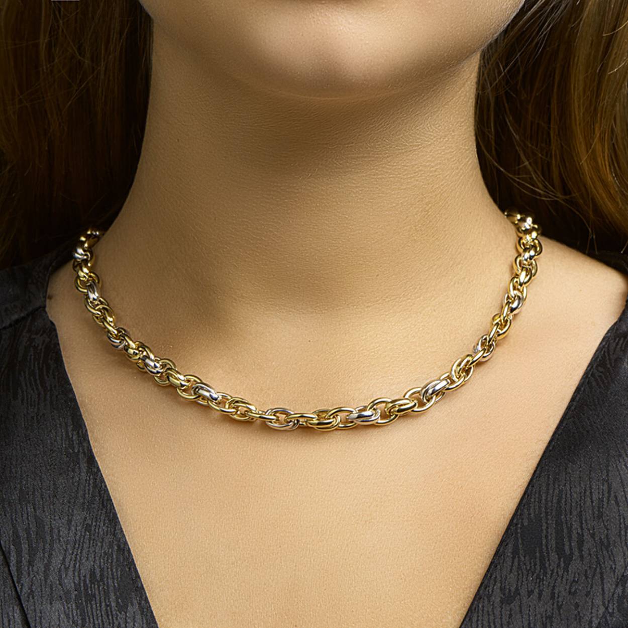 ZilGold Bicolour Collier 45cm
