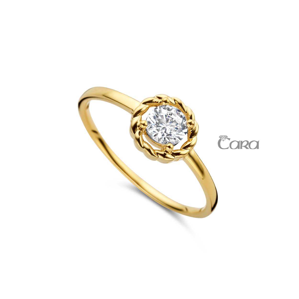 Cara ring goud 18k gezet met zirconia