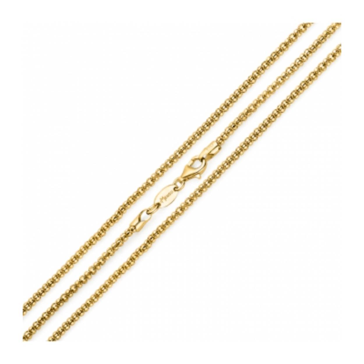 My Imenso collier 45 cm, model diabomba zilver geelgoud verguld.