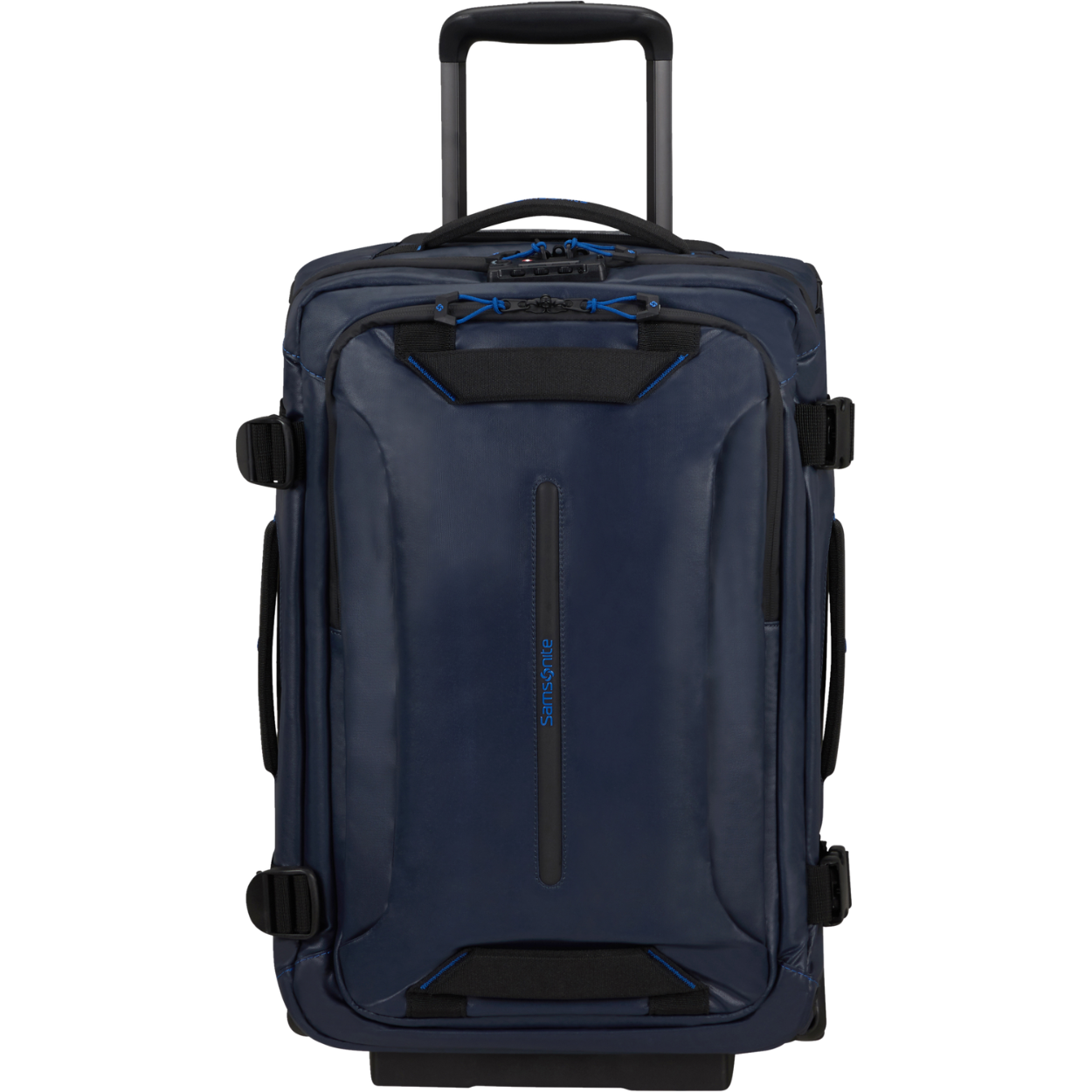 Model
Reistas met wielen
Materiaal
100% recycled pet
Kleur
Blue Nights
Afmetingen
55 x 35 x 23 cm
 Maattabel
Size
Handbagage
Volume
40 L

BUITENKANT
Categorie
Zacht
Slot
Combinatieslot met TSA functie
Ritsen
Ja
Handvatten
Bovenhandvat(ten), zijhandvat(ten) & bodemhandvat(ten)
Trekstang
Dubbele trekstang
Wielen
2 wielen
Type wielen
Geïntegreerd wielsysteem
Vakken buitenkant
1 voorvak
Handbagage
Ja
Adreslabel
Geïntegreerd adreslabel
Reflecterende details
Ja
Compressieriemen
Ja
BINNENKANT
Hoofdvak
Ja
Laptopvak
Ja
Interne laptoptas
15.6"