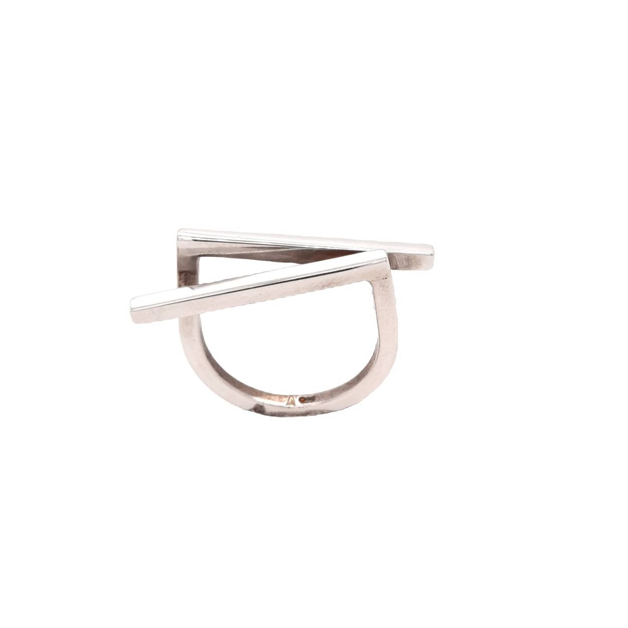 zilveren ring met overslag