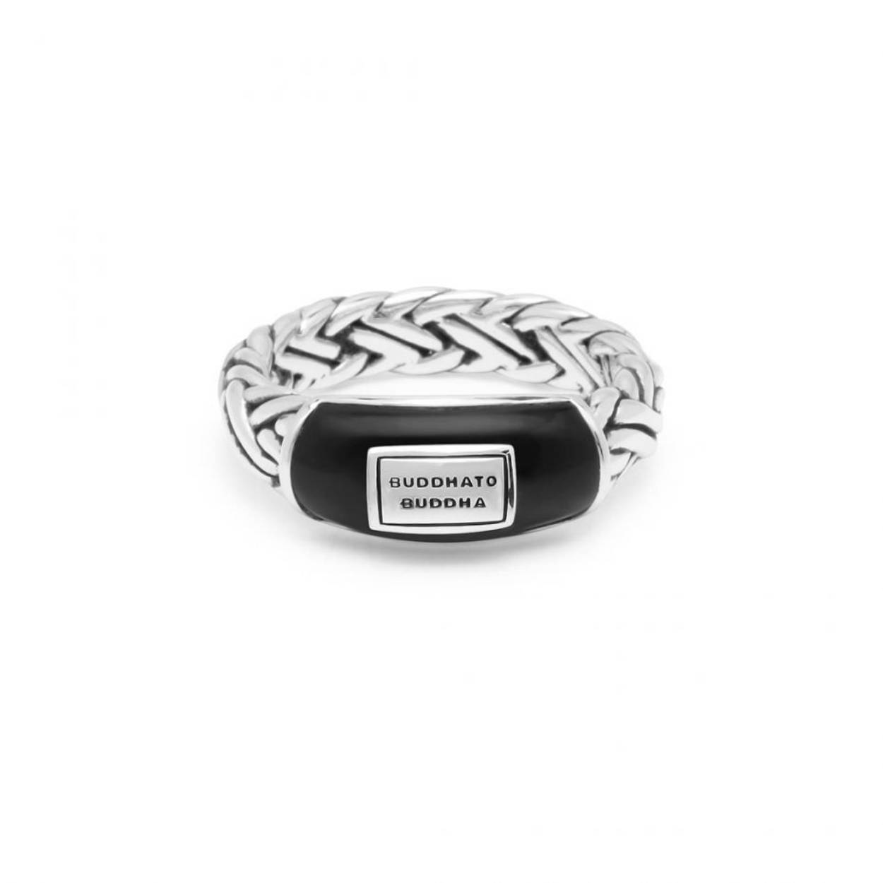 Buddha to Buddha 172 17 - Katja XS Black Onyx Ring Silver