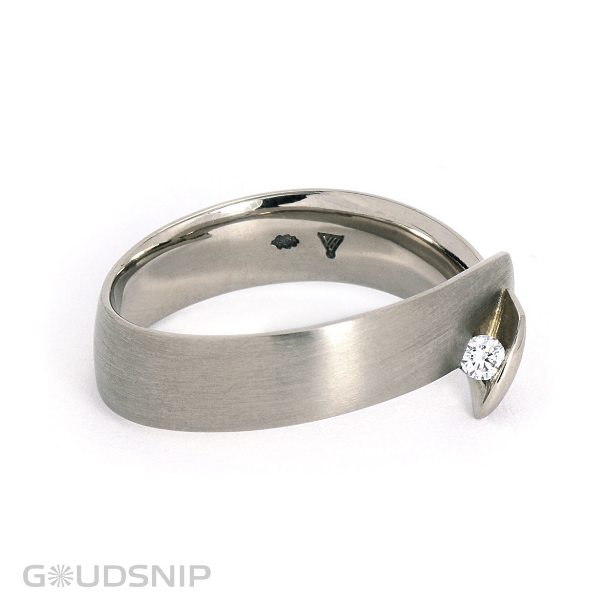 VAN HEES GEELGOUDEN RING ISO1 DIAMANT 