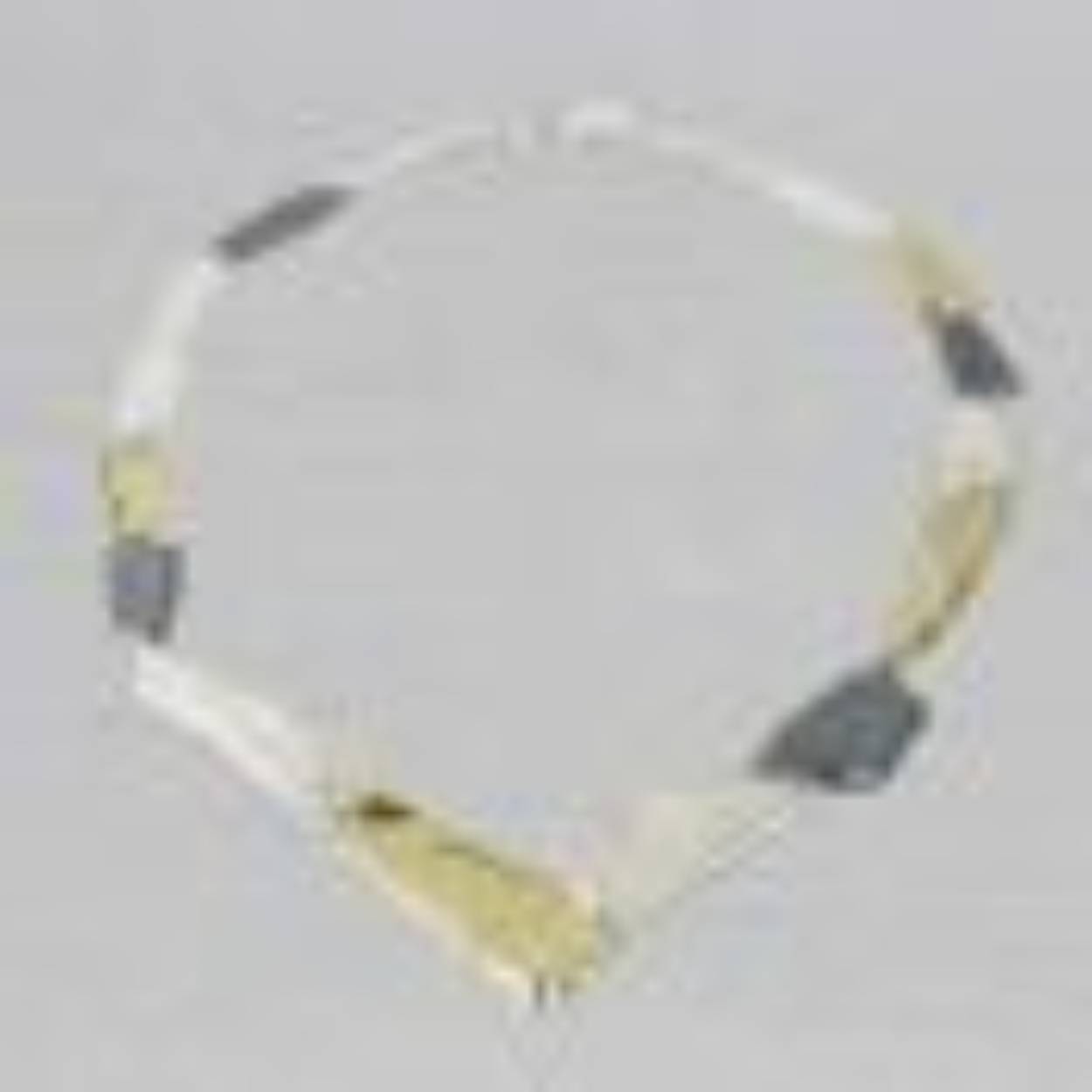 Jeh Jewels collier V-hals drie kleuren Zilver, oxy, verguld