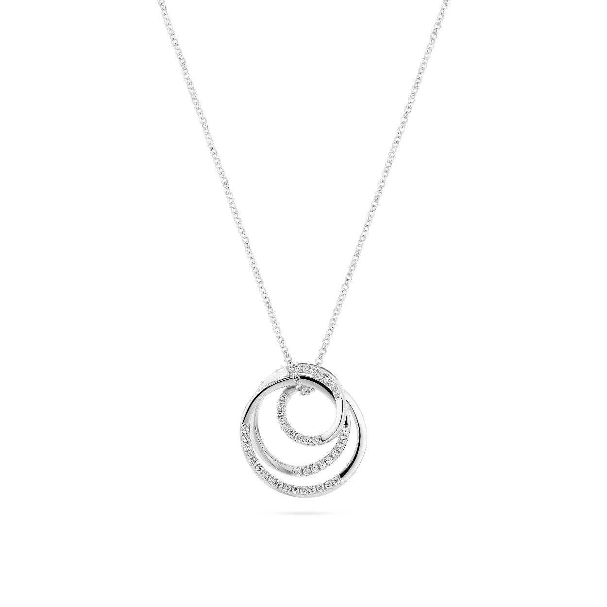 Sif Jakobs collier met hanger Spirale, zilver met zirkonia's

verstelbaar, maximale lengte 50 cm