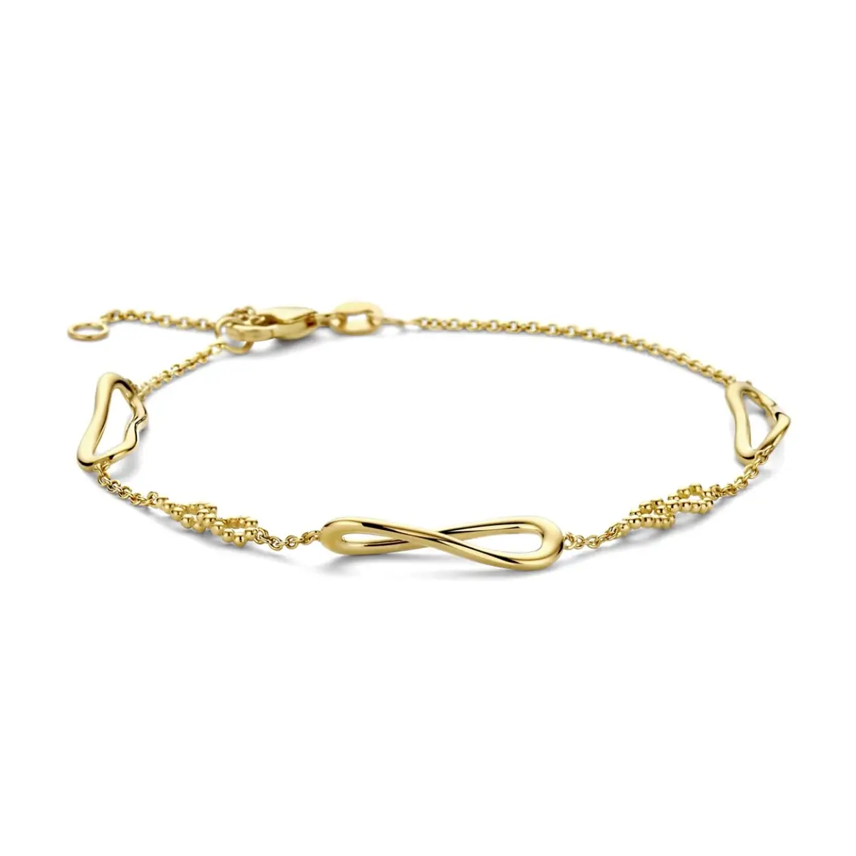 De SWING JEWELS ARMBAND SWCB10208-Y is een elegante gouden armband, met een polsomtrek van 190 mm, zonder glans maar in een prachtige goudkleur. Dit juweel is perfect te combineren met zowel casual als formele outfits voor een verfijnde uitstraling. Draag het als blikvanger of in combinatie met andere sieraden voor een stijlvolle look.