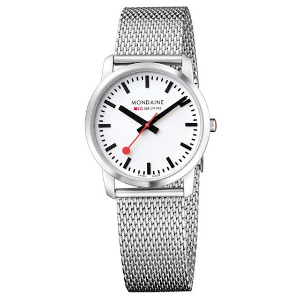
ARTIKELNUMMER	M400.30351.16SBZ
EAN CODE	7611382585608
MERK	Mondaine
MODEL NAAM	Simply Elegant
GESLACHT	Unisex
TIJDSWEERGAVE	Analoog
MATERIAAL GLAS	Saffierglas
MATERIAAL KAST	Staal
MATERIAAL BAND	Staal
KLEUR - ALGEMEEN	Zilver
KLEUR KAST	Zilver
KLEUR BAND	Zilver
KLEUR WIJZERPLAAT	Wit
VORM KAST	Rond
DIAMETER	36 mm
SLUITING	Druksluiting
WATER RESISTANT	3 ATM (spatwater)
UURWERK	Quartz
GARANTIE	2 jaar