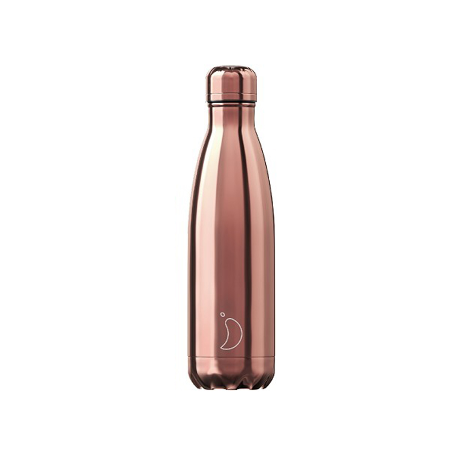 Deze Chilly's Bottle heeft een inhoud van 500 ML	en een gewicht van 360 gram.26,5 hoog en 7 cm omvang	De dop is gemaakt van rvs en heeft siliconen ring. Kortom uw drankje blijft door de hoogwaardige dubbele wand maar liefst 24 uur koud of 12 uur warm.