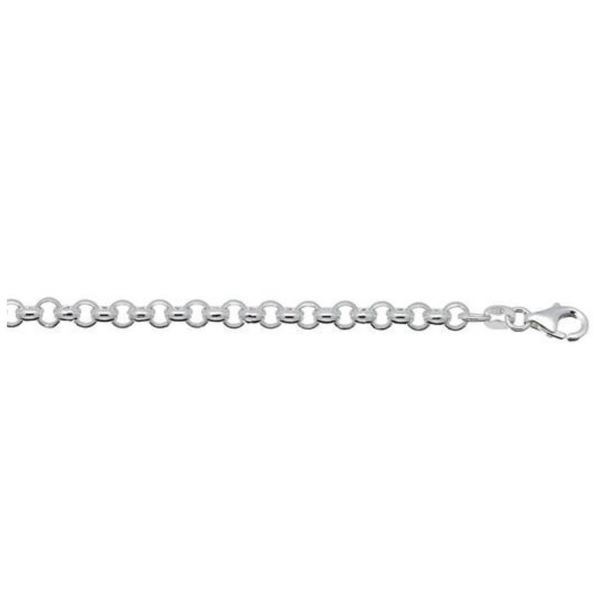 Zilver jasseron armband 19 cm - 5 mm